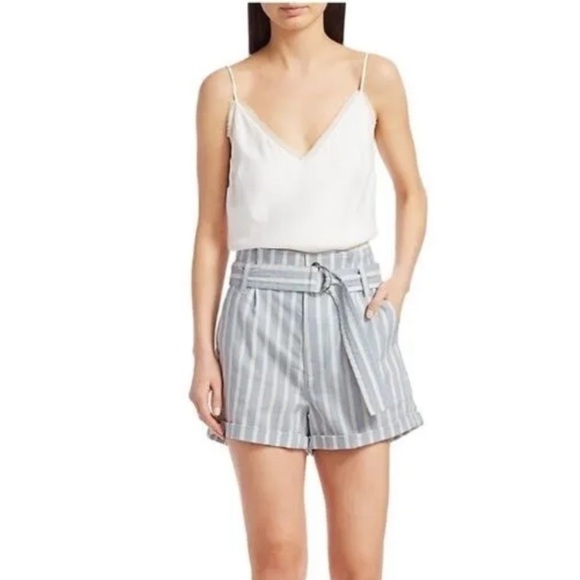 Frame Casual Linen Shorts Stripe - Picture 2 of 8